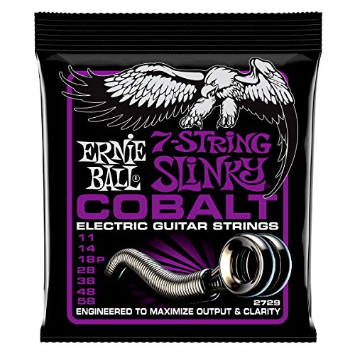 Ernie Ball Cobalt 7-String Power Slinky Guitar Strings #TOP11
