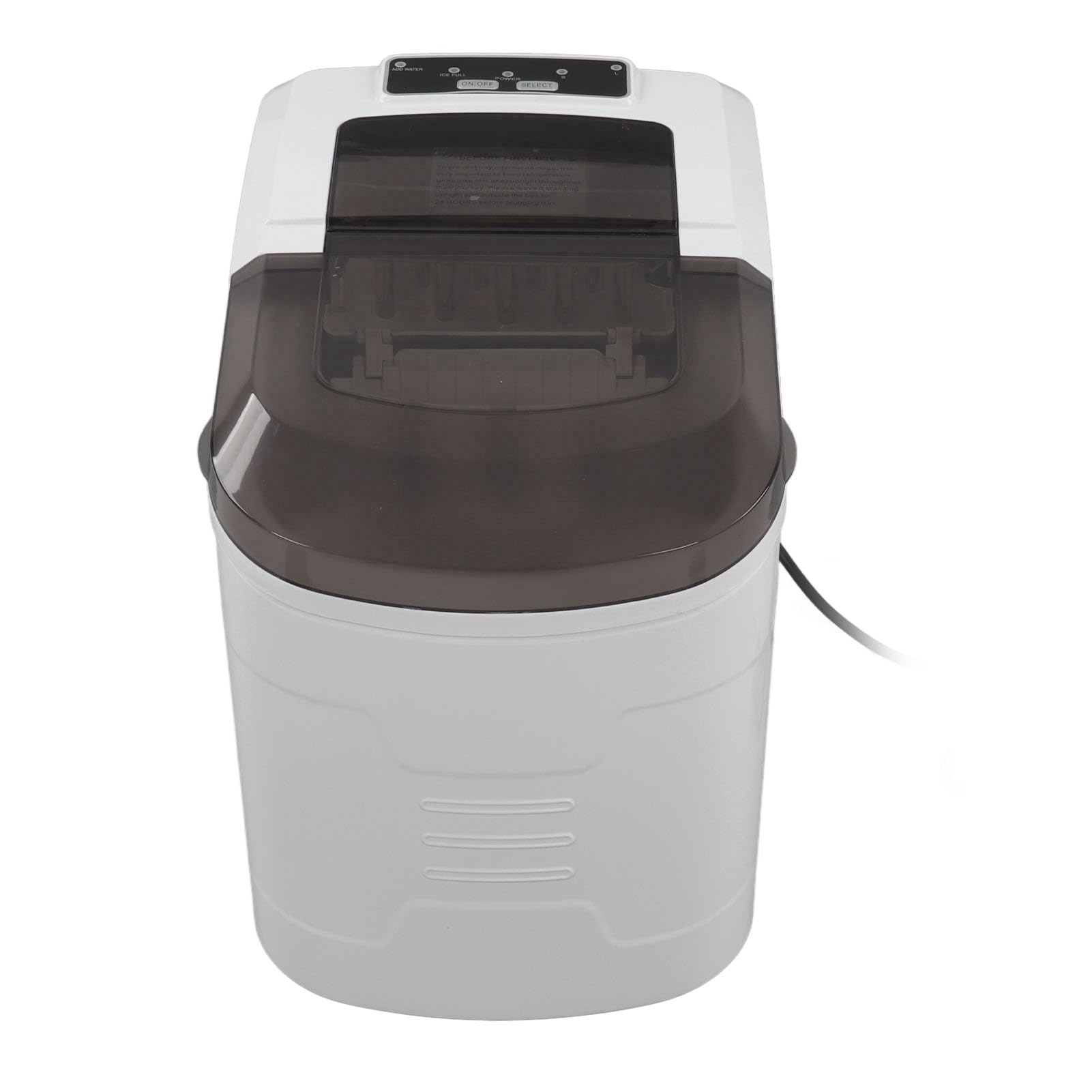 Máquina para Hacer Hielo 112W Encimera Máquina para Hacer Hielo ABS Blanco Silencioso Portátil para Cocina Oficina Fiesta