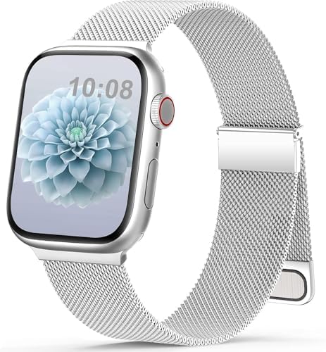 Ersatzarmband für Apple Watch Armband 40mm 41mm 42mm 44mm 38mm 45mm 46mm 49 | Metall Einstellbar Magnetisch Edelstahl Armbänder für iWatch SE 3 2 1 Ultra Series 12 11 10 9 8 7 6 5