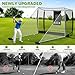 Golf Simulator Cage - 10x8ft Golf Practice Hitting Net with Triple-Layer HD Screen, Heavy Duty Practice Net with Target Cloth, Side Barriers& Impact Screen for Indoor Garage, Backyard & Outdoor