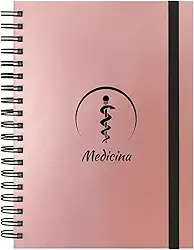 Caderno Colegial Plus 10 Matérias Profissões Medicina (Rosê Gold)