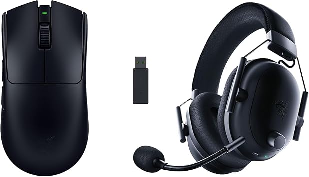 Set Purchase 8000Hz Dongle Included, Ultra Lightweight 1.9 oz 54 g Razer Viper V3 Pro Gaming Mouse, Wireless, Fast Response, Optical Switch + Razer BlackShark V2 Pro Wireless Gaming Headset