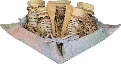 Jellies and Jams the Ultimate Preserves Gift Basket in Provence Bread Basket Tray
