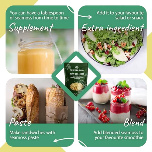 image for TrueSeaMoss Sea Moss Raw Pack of 2, Wildcrafted Sea Moss 32oz - 100% I