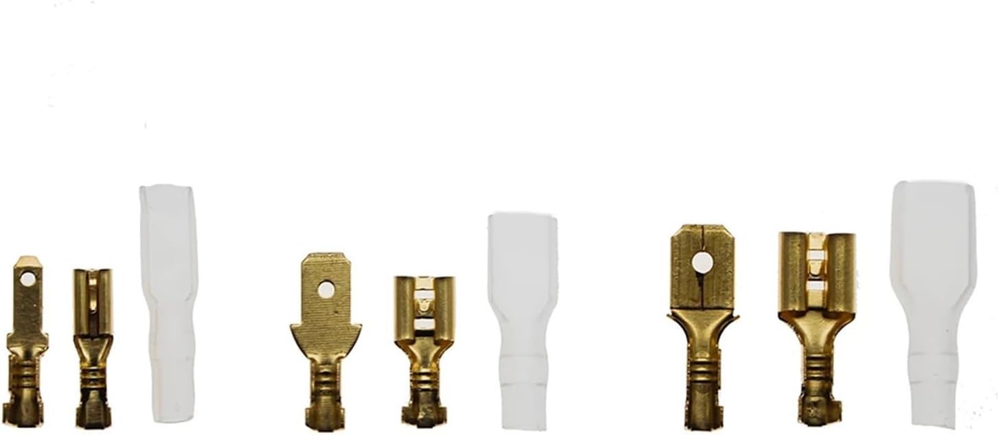 Box2.8/4.8/6.3mm Spring Crimp with Crimping Hand Tool Female Male Wire Connectors Terminals Electrical Insulated Assortment(135piece)