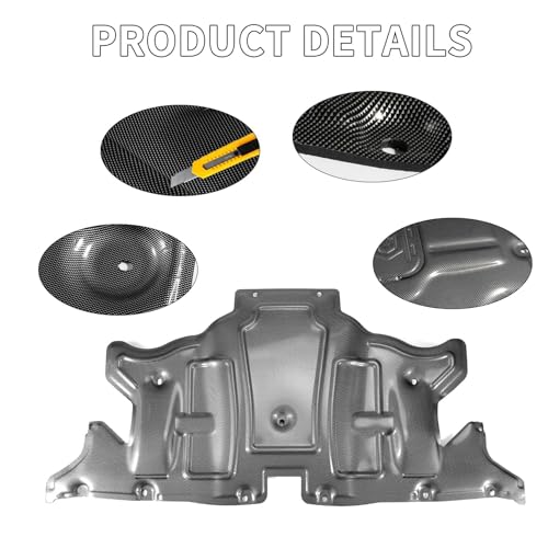 Image of PSLER Rear Skid Plate - Fit for Model 3 2017-2024 Under Engine Guard Cover Skid Plate Cover Heavy Duty Protection