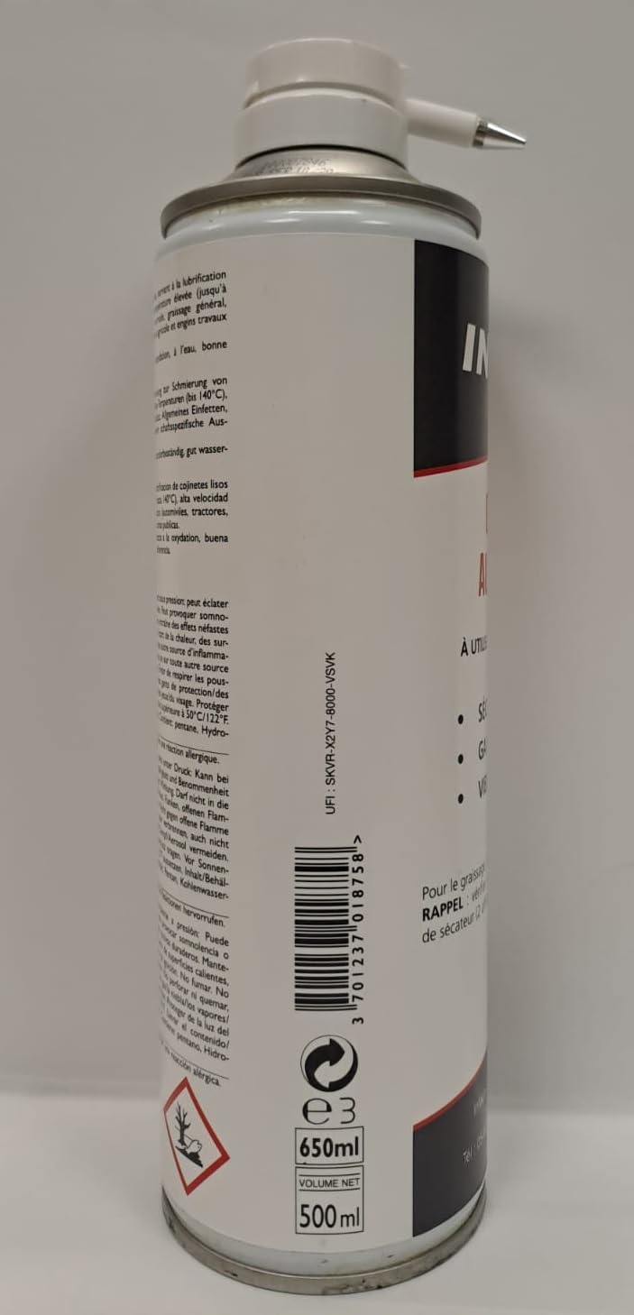 GRASSO SPRAY AL LITIO/GRAISSE AU LITHIUM INFACO - CASTELLARI (500 ml)
