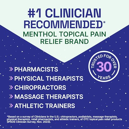 Biofreeze Overnight Pain Relief Patches, Arthritis Pain Reliever, Knee & Lower Back Pain Relief Patch, Sore Muscle Relief, Neck Pain Relief, 4 Biofreeze Menthol Patches