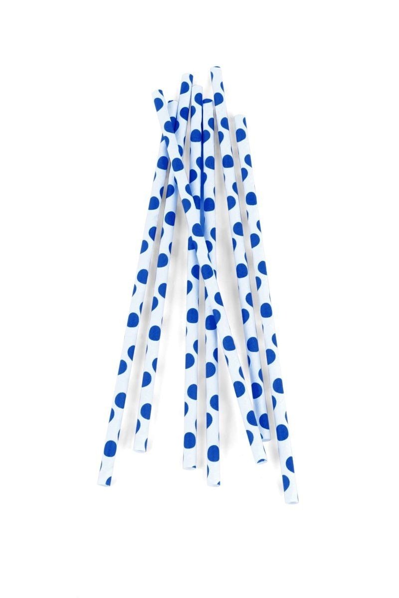 Paille en papier pour candy bar et décoration de table de mariage bleu et blanc