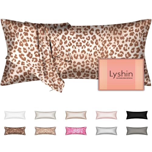 Silk Body Pillow Cover with Zipper, Mulberry Silk Pillow Cases Body Size Ultra Smooth and Soft Breathable Cooling Silk Satin Body Pillowcase for Hair and Skin (20x54 Inches, 1 Pack)