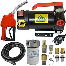 BOMBA DIESEL - BOMBA COMBUSTIBLE - BOMBA DE GASOIL ´´Diesel 160-4´´ 230V BOMBA TRASVASE GASOLEO con manguera de goma de 6m, pistola de aluminio, filtro diesel y accesorios