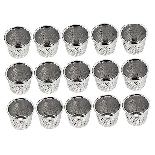 ARTIBETTER 50pcs Nickel Plated Thimble Sewing Finger Protector Point Turner Tool for Home Craft