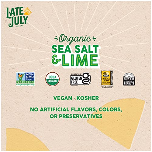 Late July Snacks Sea Salt And Lime Thin And Crispy Organic Tortilla Chips, 10.1 Oz #TOP1