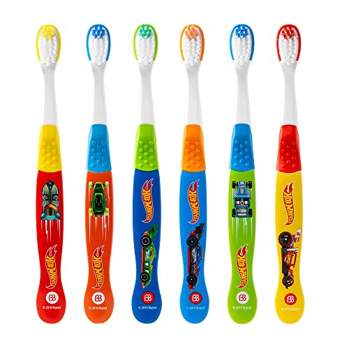 Brush Buddies Hot Wheels Toothbrush For Kids, Kids Toothbrushes, Toothbrush Pack, Soft Bristle Toothbrushes For Kids, Toddler Toothbrush Ages 2-4, 6Pk #TOP1
