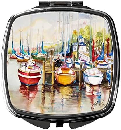 Caroline's Treasures JMK1235SCM Paradise Sailboats Compact Mirror Decorative Travel Makeup Mirror for Women Girls Gifts Pocket Makeup Mirror Folding Handheld image 5