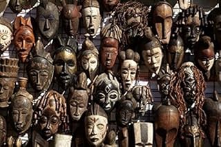 The Poster Corp David Wall/DanitaDelimont � Mask stall at Curio Store Greenmarket Square Cape Town South Africa Photo Print 48,26 x 30,48 cm