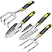 Produktbild Winnes Gartengeräte Set 4 Stück Multifunktionale Aluminium Gartenwerkzeug-Set Pflanzen Gartengeräte Blume Pflanzenwerkzeug Set - Kelle, Pflanzmaschine, Grubber, Jäten Gabel JU-GTS4PS