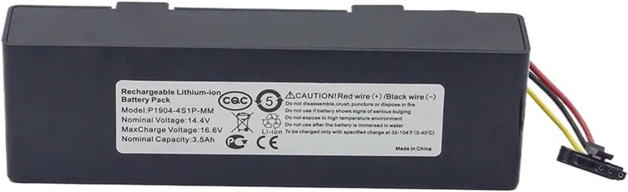 Robot Vacuum Cleaner Rechargeable Lithium Battery Pack, Compatible for Xiaomi 2S STYTJ02YM, Vacuum Cleaner Battery Pack Replacement Parts(3500mAh)