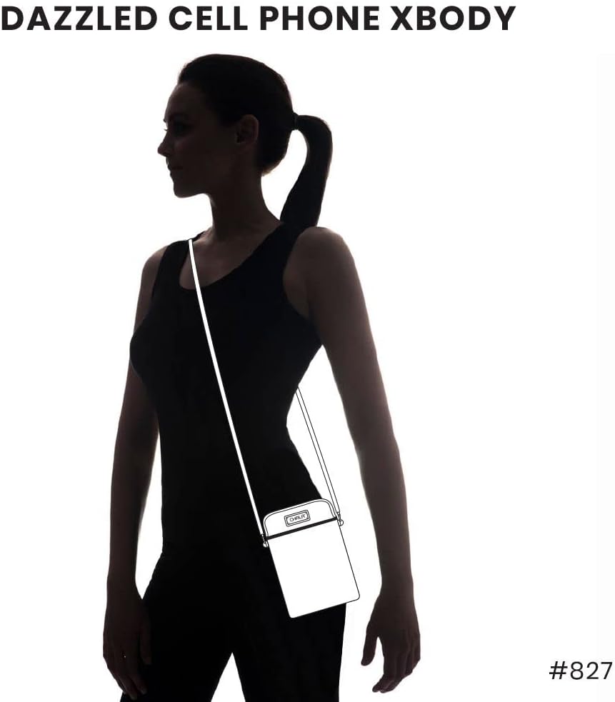 Chala Group Dragonfly Cellphone Crossbody Handbag - Convertable Strap (Grey_ Dragonfly)