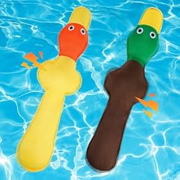 EXPAWLORER Floating Dog Water Pool Toys, Stuffed Duck Dog Toys Long