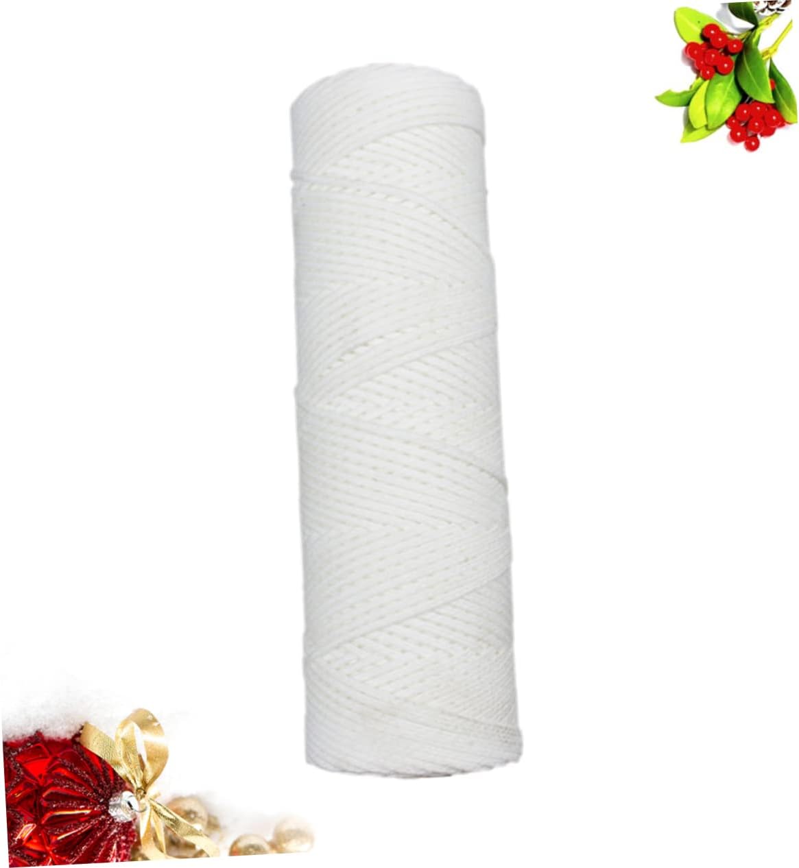 Strands Cotton Candle Wicks Spool for DIY Candle Making Degreased Braided Wicks Compatible with Wax and Double Sided Stickers for Pillars and Tapers Easy to