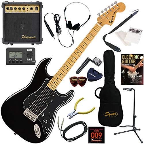 �y�Z�b�g�i�zSquier �G���L�M�^�[���S�ғ��� 10w�A���v���������X�^���_�[�h15�_�Z�b�g Classic Vibe '70s Stratocaster HSS/BLK�i�u���b�N�j