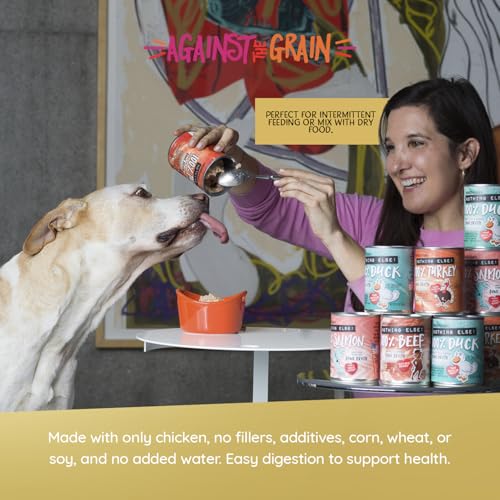 Evanger's Against The Grain Nothing Else! 100% Chicken Dog Food – 12 Count, 11 oz Each – Single-Ingredient Loaf Texture in Natural Bone Broth – Wet Dog Food – Grain & Gluten Free by Evanger's - Image 3