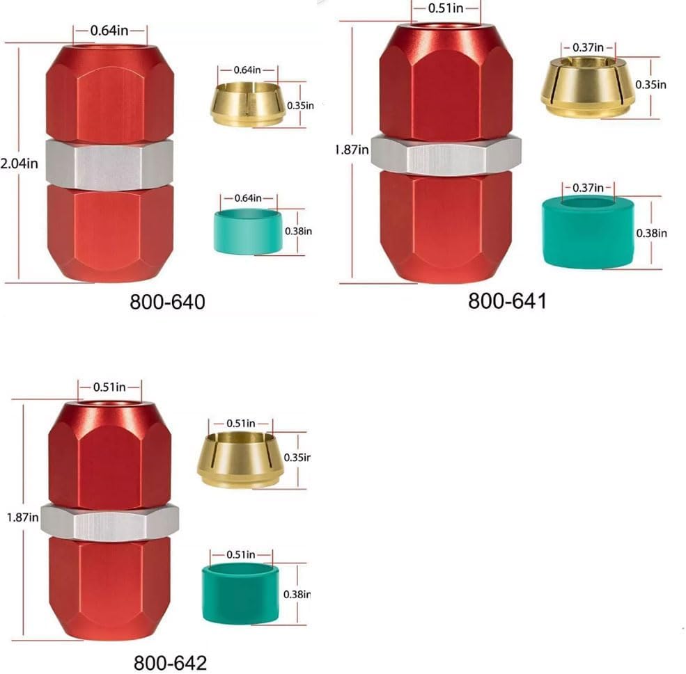 Replace for Air Conditioning Repair Splice Connector Kit fits for 5/8 in. 3/8 in. 1/2 in. Aluminum Lines, Universal Fit for Line to Line Repair 800-640, 800-641 800-642