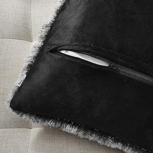 Image of Faux Fur Throw Pillow Covers for Couch Decorative Pillows 16x16 Inches