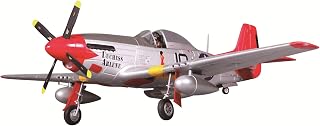Fms Rc Planes for Adults Remote Control Airplane 1400mm P51 Mustang Red Tail V8 6-CH RC Airplane with Flaps PNP Remote Control Warbird (No Control Battery Charger)