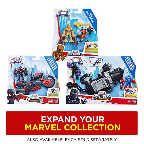 Playskool Heroes Marvel Super Hero Adventures Iron Man Headquarters Playset, Iron Man & Hulk 2.5" Action Figures, Vehicle, Toys For Kids Ages 3 & Up #TOP5