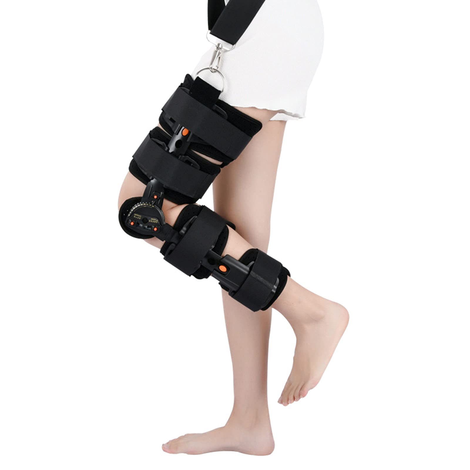 Tutore per Ginocchio incernierato Ortopedico, tutore per Ginocchio Rom incernierato Regolabile, stabilizzatore di Supporto Ortopedico per lesioni ACL/legamenti/Sportivi Aiuta Il Ginocchio