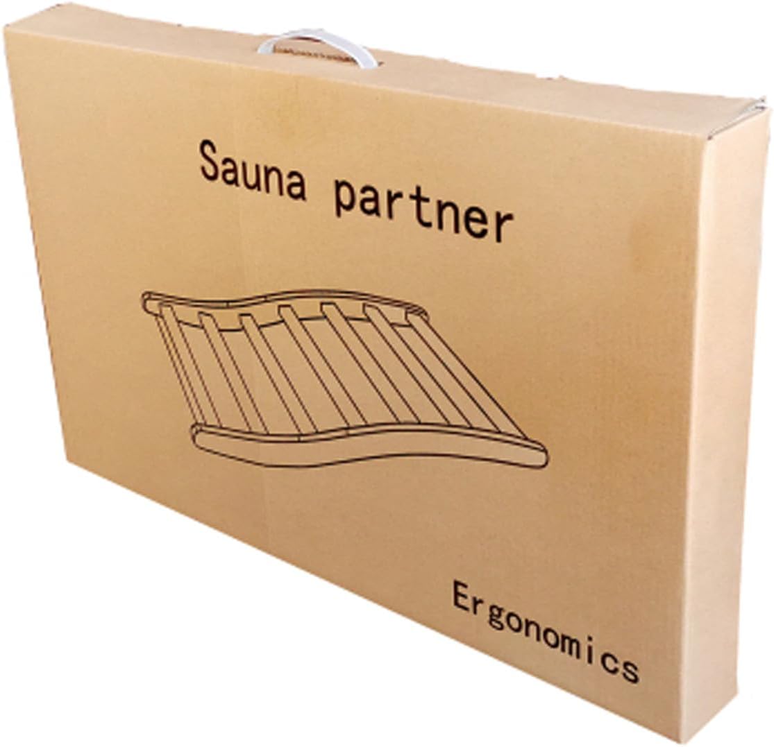 Canadian Hemlock Wooden Sauna Backrest - Premium Sauna Backrest Suitable for All Sauna Rooms, Ergonomic S-Curve Lumbar Support, Luxury Sauna Accessories 20 * 13.3inch