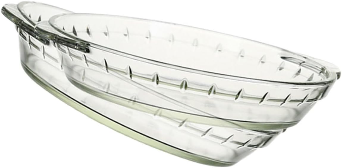 2pcs Glass Baking Tray Heat Resistant Food Storage for Oven Microwave and Refrigerator Cooking Dishes Easy Clean Safe Tableware