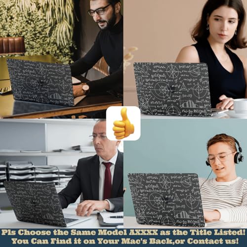 Funda MacBook Pro 15 con estampado de fórmulas matemáticas y tapa para teclado 6