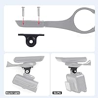 Vista 2 de Adaptador de montaje para computadora de bicicleta de aleación de aluminio, compatible con cámaras de acción GoPro y luces de bicicleta, soporte