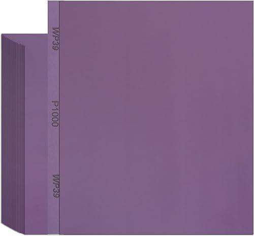 Miniatura 18 de MAXMAN Papel de lija de grano 1000, 20 unidades, hojas de papel de lija húmedo y seco de 9 x 11 pulgadas, papel de lija abrasivo de alúmina fundida