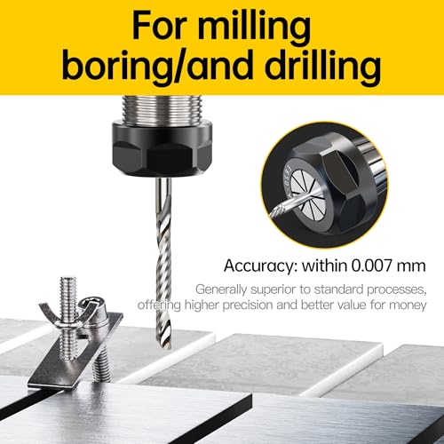 HUHAO 22Pcs ER20 Spring Collet Set, 1/4" High Precision Spring Chucks For CNC Milling Engraving Chuck Lathe Tool Holder Workholding Engraving by HUHAO - Image 4