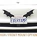 Universal Bat Wing License Plate Accessory – Decorative Car & Motorcycle Plate Frame Attachment – Lightweight PETG Plastic, Easy Installation (10'' High/Front mount, Red)