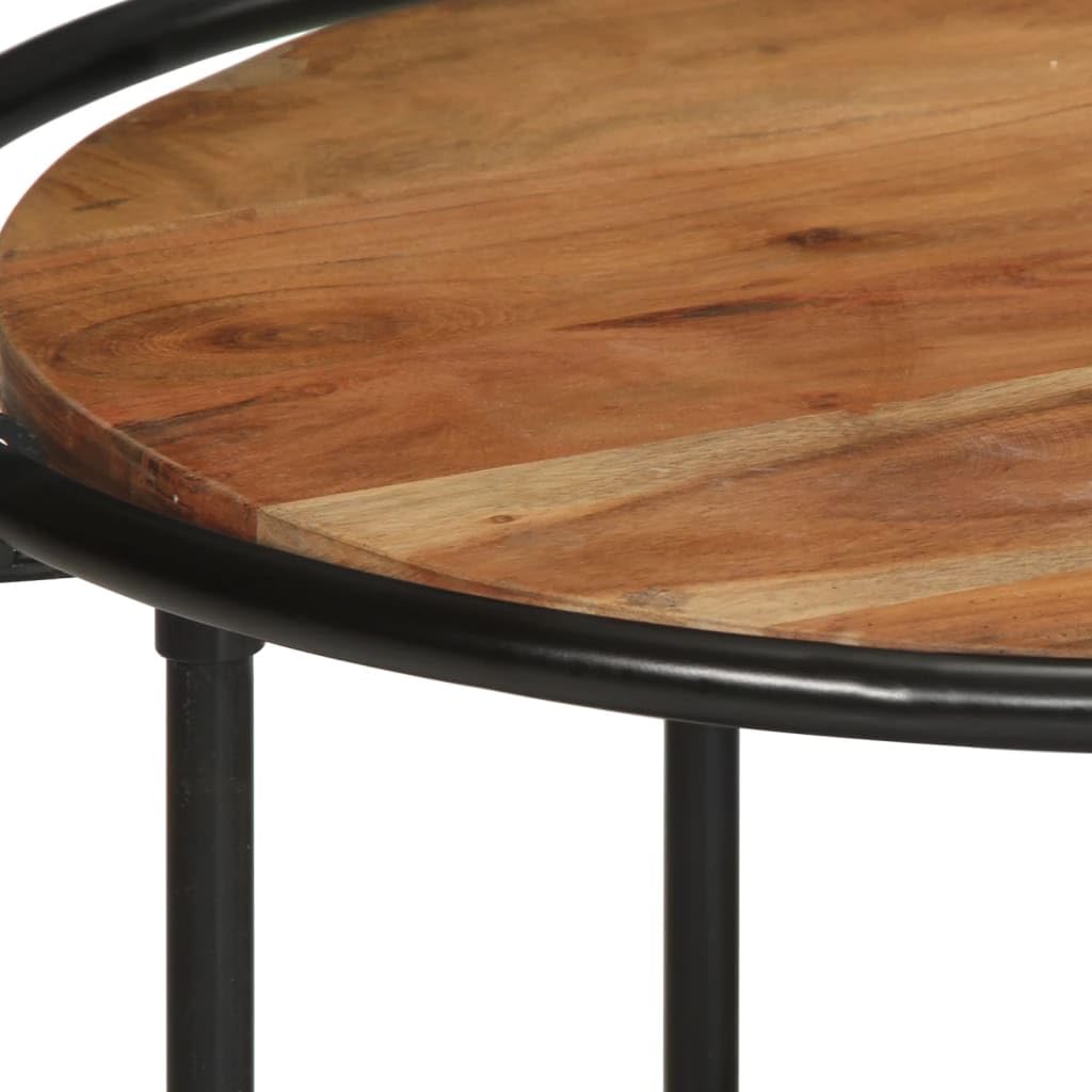 Homgoday Tavolino da caffè 110 x 55 x 40 cm, in legno massello di acacia, tavolino da tè, per soggiorno, sala d'accoglienza degli ospiti, ufficio e corridoio