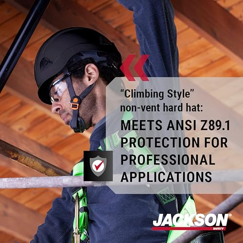Jackson Safety CH300 Climbing-Style Hard Hat - Non-Vented Construction Helmet with Chin Strap & Cup - ANSI Z89.1 & OSHA Compliant - (Multiple Colors) by Jackson Safety - Image 2