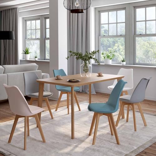 Lot 6 chaises scandinaves SARA rembourrées IDMarket