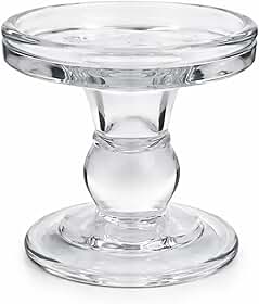 Castiçal porta velas de Vidro Transparente com Base Redonda Decorativo casa mesa