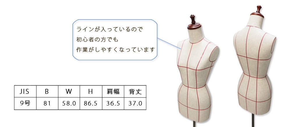 キイヤ トルソー 81 ボディ マネキン 9号