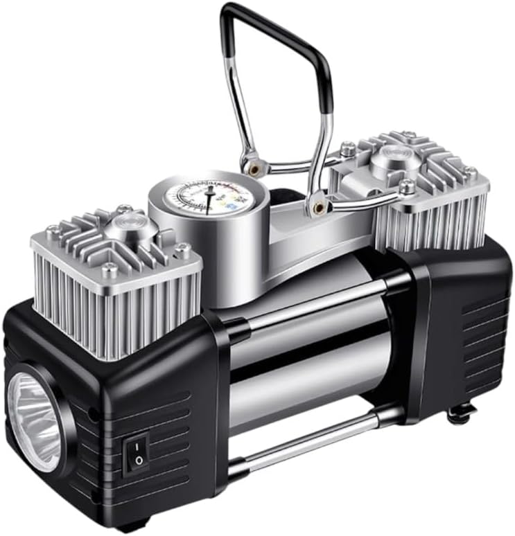Profesyonel Çift Pistonlu 12V 150 Psi Dakikada 85Lt Araç Araba Lastik Bot Şişirme Kompresörü
