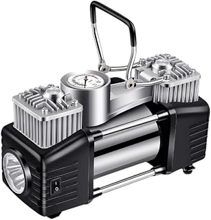 Profesyonel Çift Pistonlu 12V 150 Psi Dakikada 85Lt Araç Araba Lastik Bot Şişirme Kompresörü
