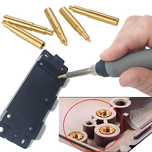 Hantof 5Pcs Heat-Set Insert Tips For M2,M2.5,M3,M4,M5 Threaded Inserts, Compatible With 900M T18 St Hakko Fx-888D/Fx600 And Weller Sp40Nkus/Wlc100 Soldering Irons Tips, For Connecting 3D Printed Parts #TOP5