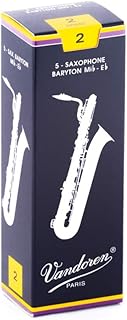 Palheta Tradicional 2 para Sax Barítono com 5 unidades embaladas individualmente - SR242