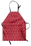ABAKUHAUS Abstrait Tablier de Cuisine, Multicolore, Lavable Réglable en Hauteur Couleurs claires sans décoloration, Dessins au Hasard X et V