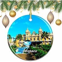 Monaco Monte Carlo Christmas Xmas Tree Ornament Decoration Wedding Hanging Pendant Decor City Travel Souvenir Collection